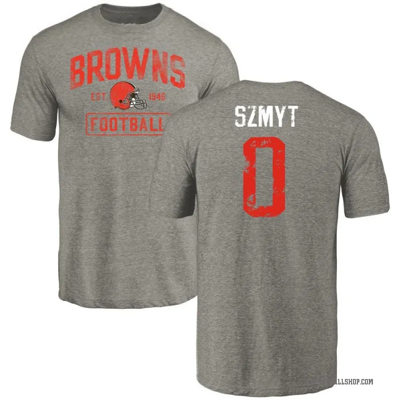 Andre Szmyt Men's Gray Cleveland Browns Distressed T-Shirt