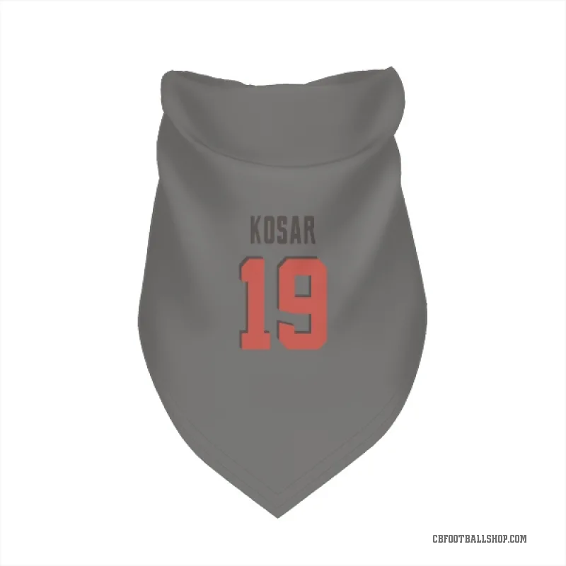 Bernie Kosar Gray Cleveland Browns Cat & Dog Pet Bandana
