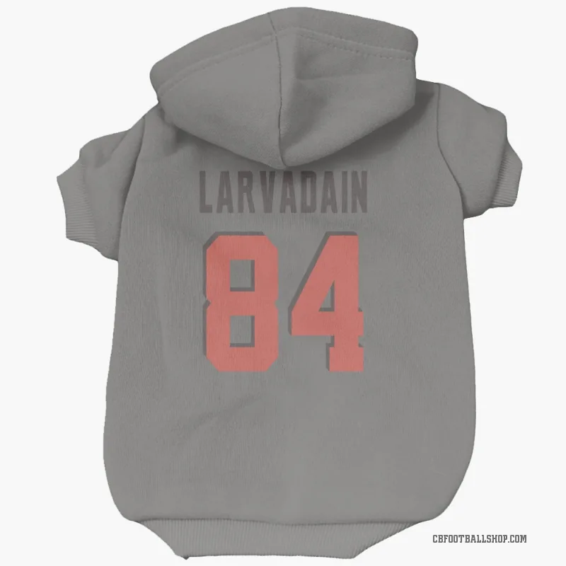 Gage Larvadain Gray Cleveland Browns Cat & Dog Pet Hoodie
