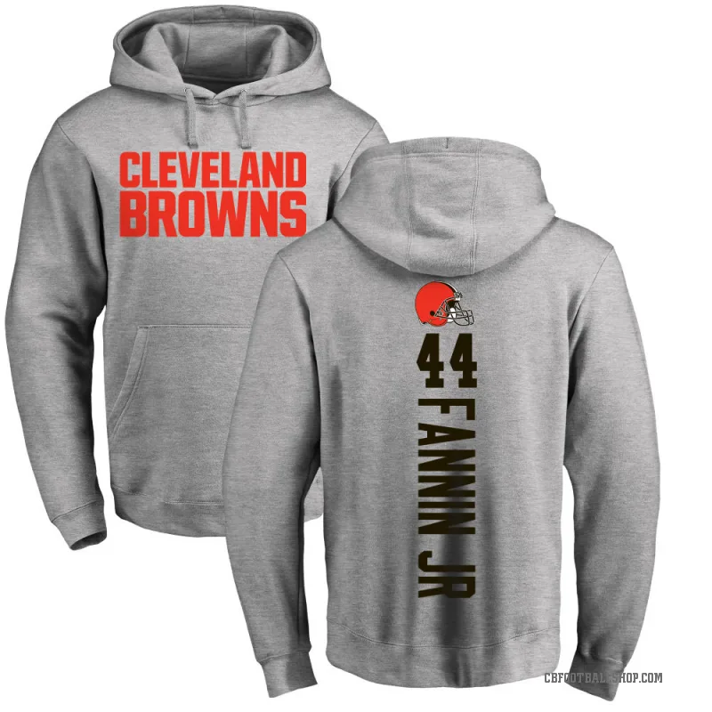 Harold Fannin Jr. Men's Cleveland Browns Pro Line Ash Backer Pullover Hoodie
