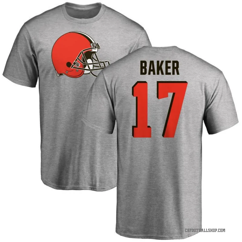 Jerome Baker Men's Ash Cleveland Browns Logo T-Shirt -
