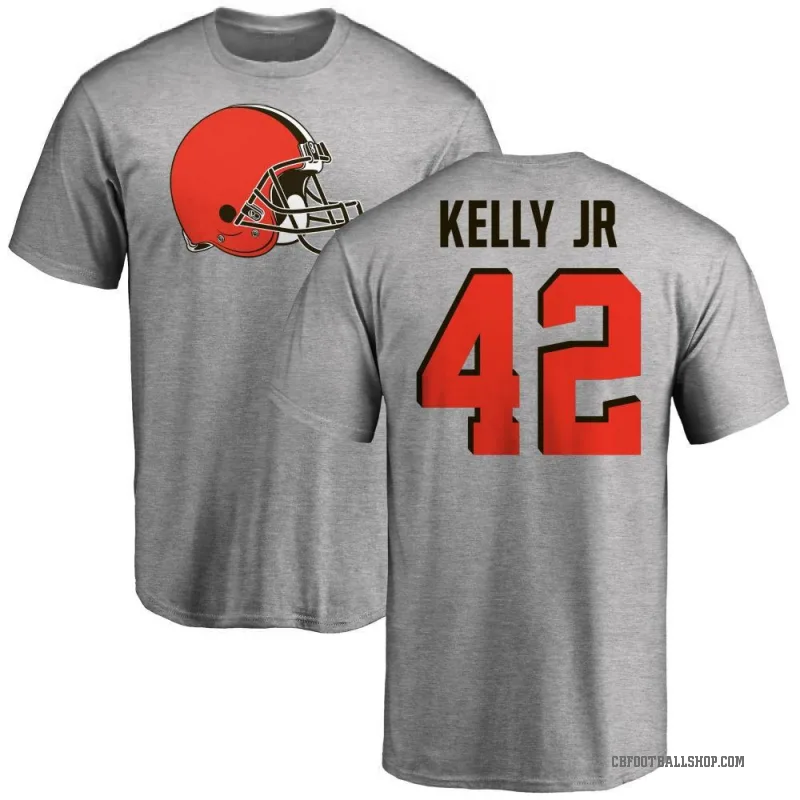 John Kelly Jr. Men's Ash Cleveland Browns Logo T-Shirt -