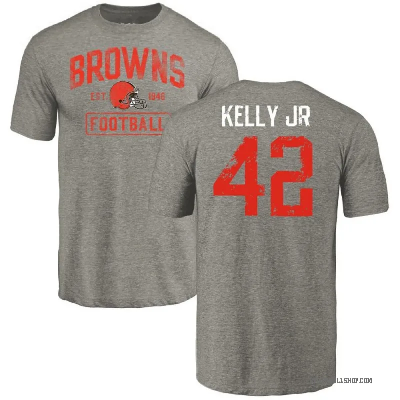 John Kelly Jr. Youth Gray Cleveland Browns Distressed T-Shirt