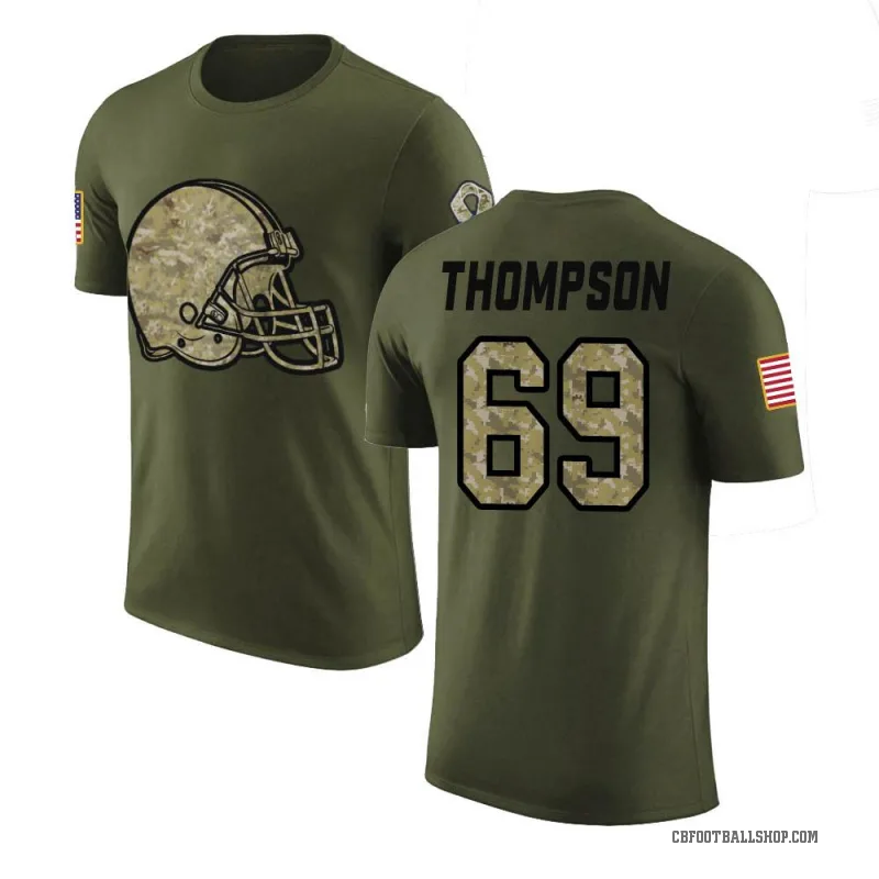 Lorenzo Thompson Men's Olive Cleveland Browns Salute to Service T-Shirt