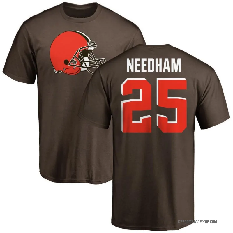 Nik Needham Men's Brown Cleveland Browns Logo T-Shirt -