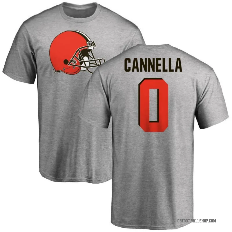 Sal Cannella Men's Ash Cleveland Browns Logo T-Shirt -
