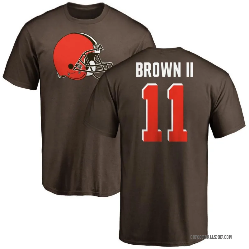 Tony Brown II Men's Brown Cleveland Browns Logo T-Shirt -