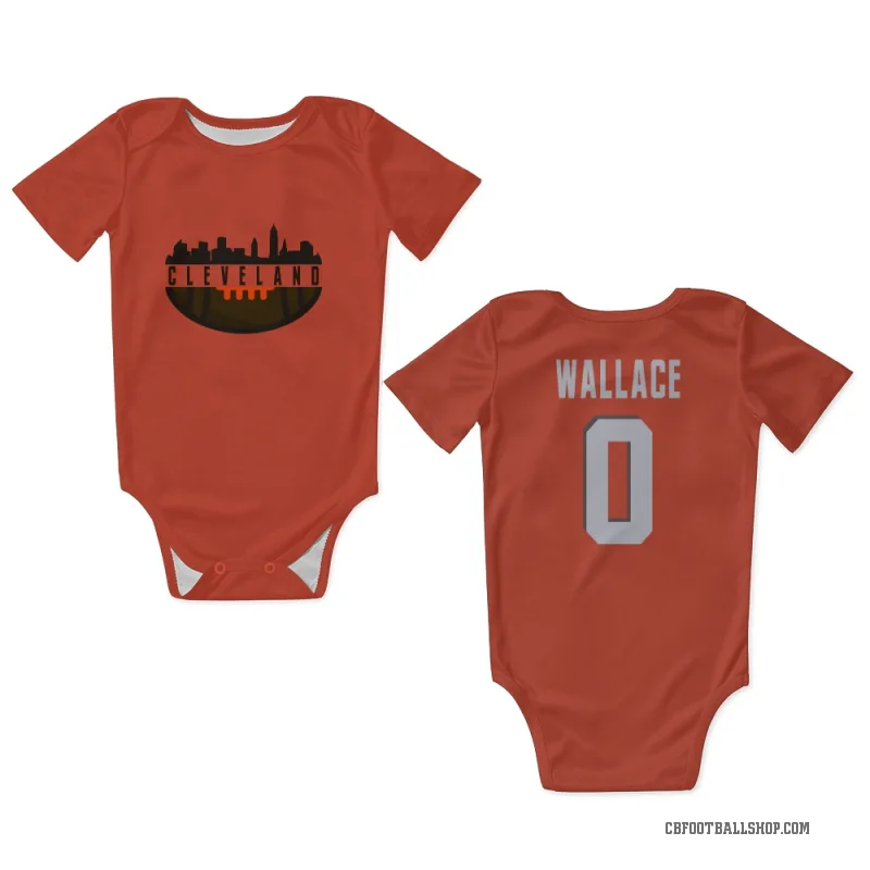 Tylan Wallace  Orange Cleveland Browns  Newborn & Infant Bodysuit